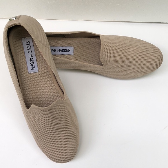 Steve Madden Natural Taupe Women’s Slip-On Knit Flats Shoes- Size 6.5 - Picture 5 of 14